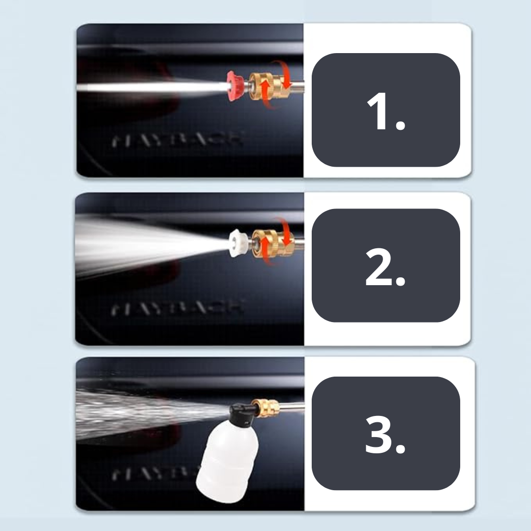 Profesionalni Aku perač pod pritiskom sa 2 baterije