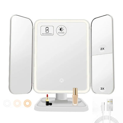 Trifold LED Ogledalo za Šminkanje