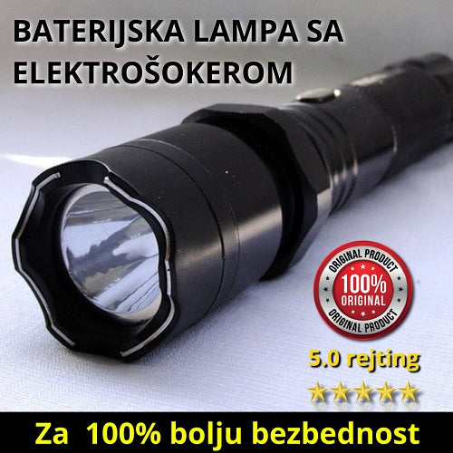 Baterijska lampa sa elektrošokerom za odbranu
