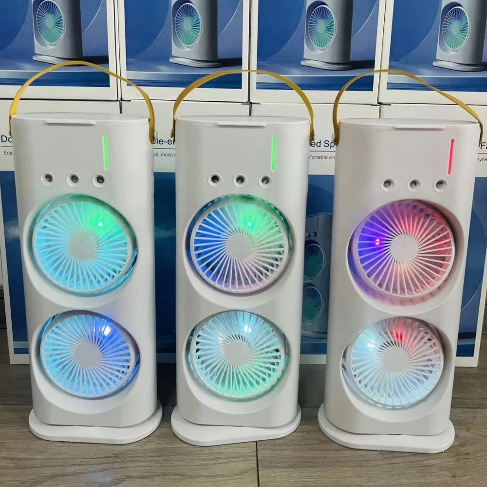 Dupli LED Mini Ventilator sa Efektom Magle