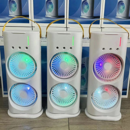 Dupli LED Mini Ventilator sa Efektom Magle